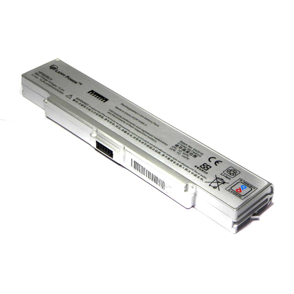 Laptop Battery For Sony Vaio VGP-BPS2 6 Cell Silver